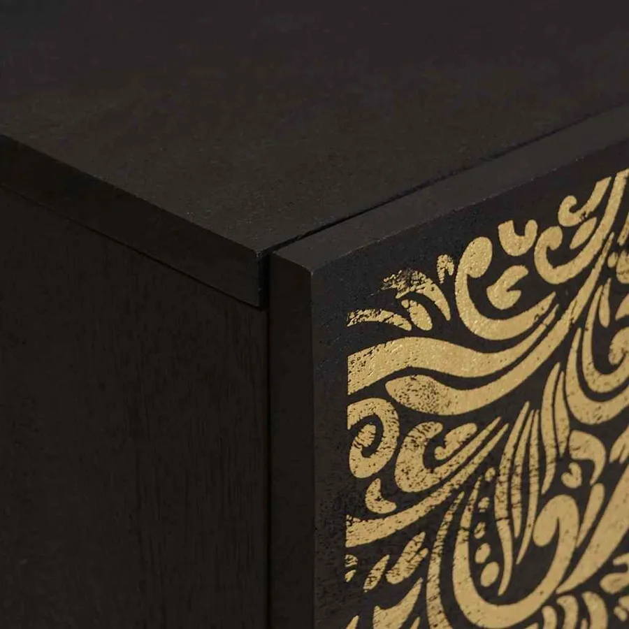 Cabinet de chevet avec porte 2 pcs Noir 40 x 33 x 46 cm - 7