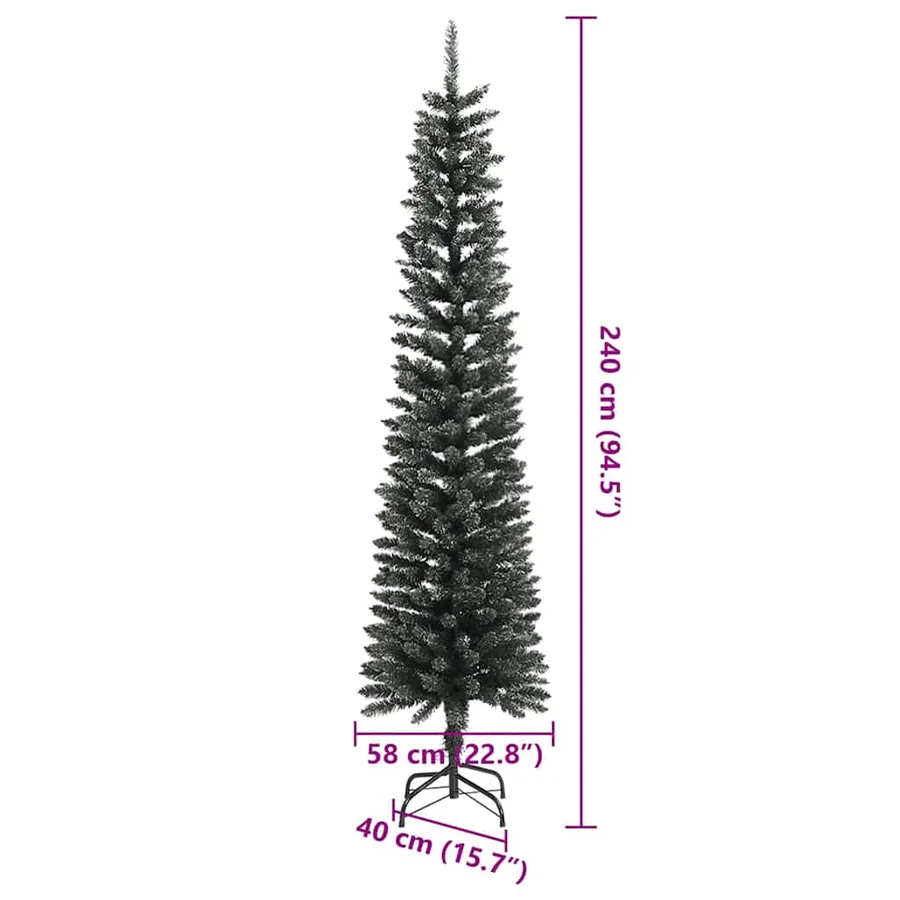 Sapin de Noël artificiel Vert 240 cm PVC, plastique et acier - 19