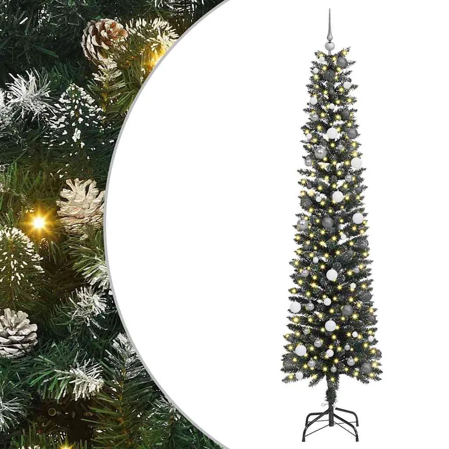 Sapin de Noël artificiel Vert 240 cm PVC, plastique et acier - 2