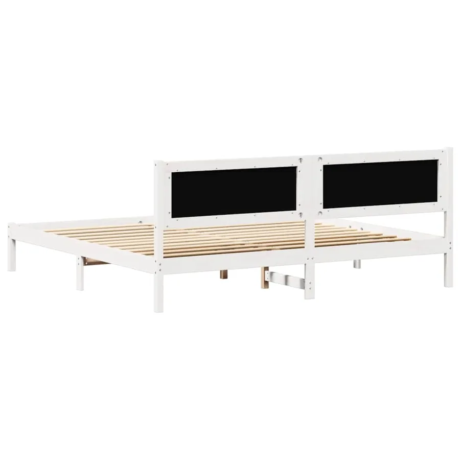 Cadre de lit Gris clair 200 x 200 cm Pin massif - 7