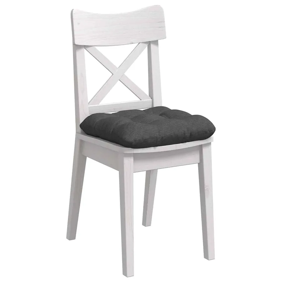 Coussins de siège 4 pcs Gris foncé 40 x 40 cm - 3