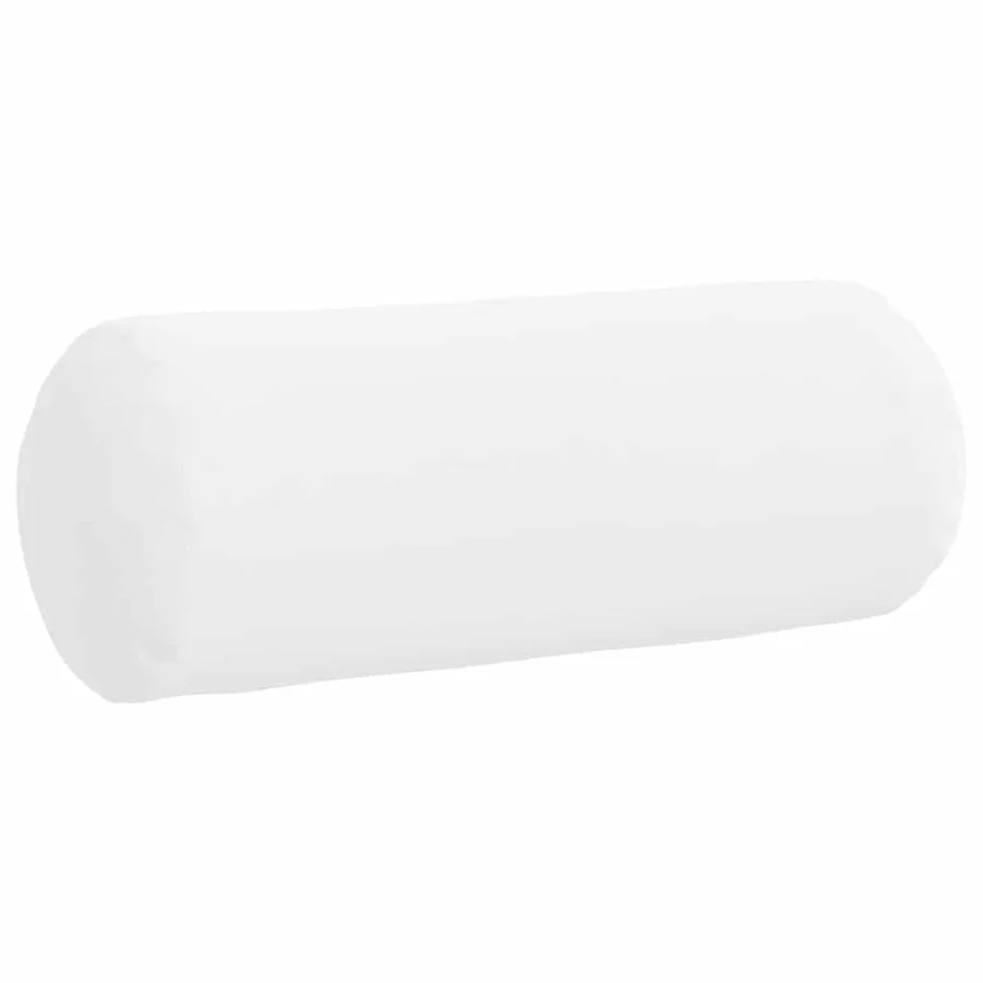Coussins d'accent 2 pcs Blanc Ø 15 x 40 cm tissu - 5