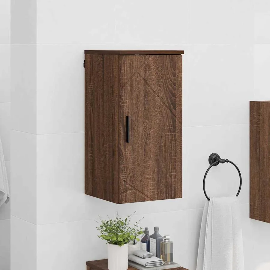 Cabinet de salle de bain Chêne brun 30 x 31,5 x 61 cm - 4
