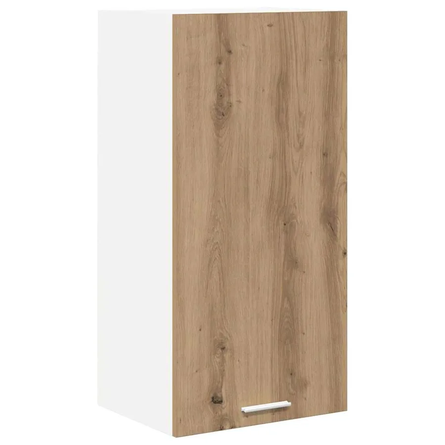 Armoire suspendue Chêne Artisan et Blanc 40 x 31 x 80 cm - 2