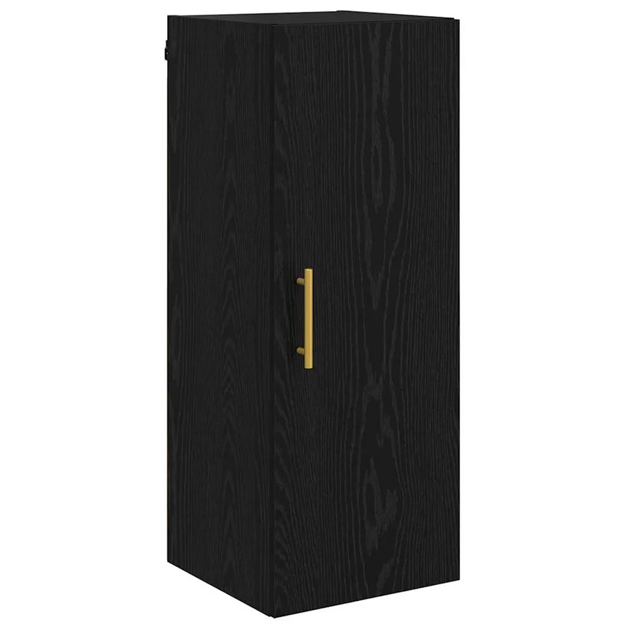 Meuble mural Chêne noir 34,5 x 34 x 90 cm Bois d'ingénierie - 2