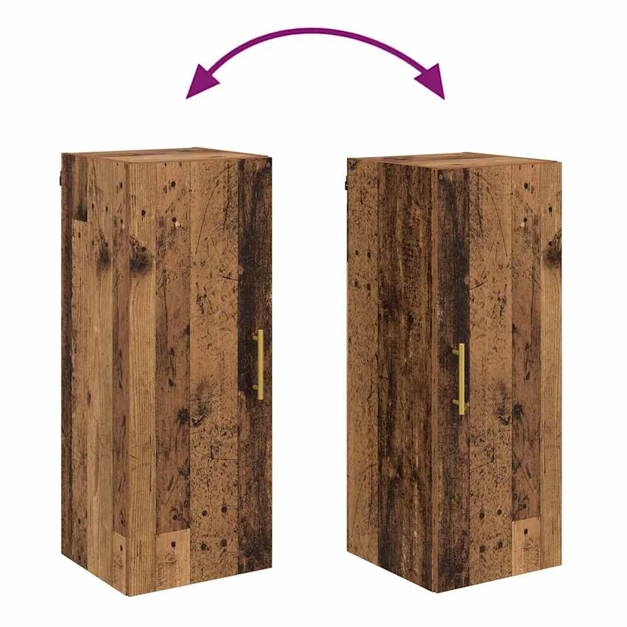 Meuble mural Bois Ancien 34,5 x 34 x 90 cm Bois d'ingénierie - 10