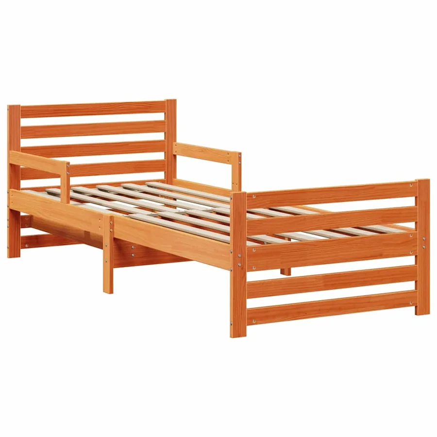 Cadre de lit Brun cire 80 x 200 cm Bois d'ingénierie - 4