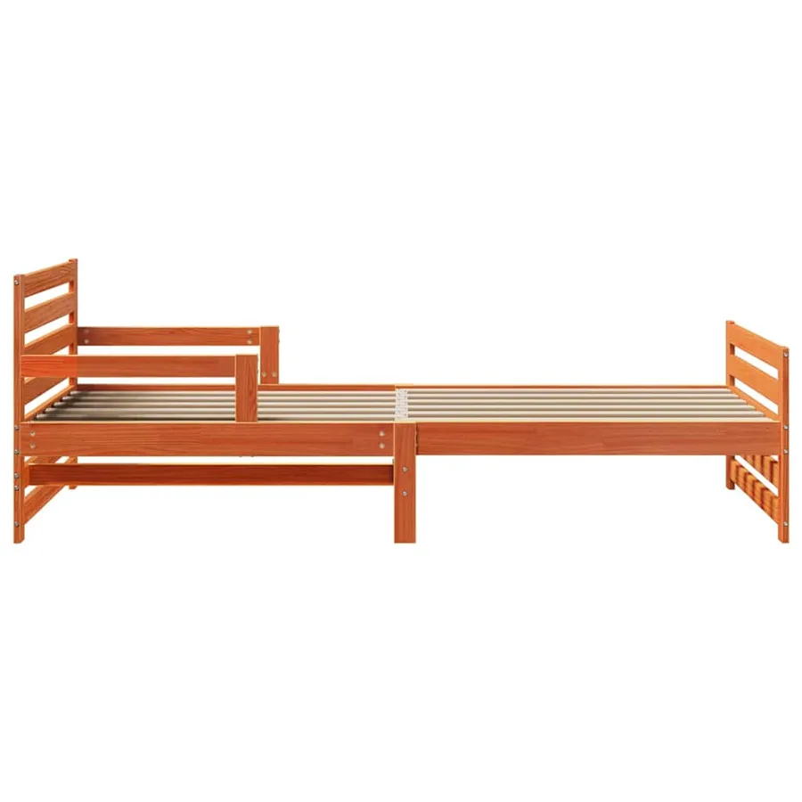 Cadre de lit Brun cire 80 x 200 cm Bois d'ingénierie - 6