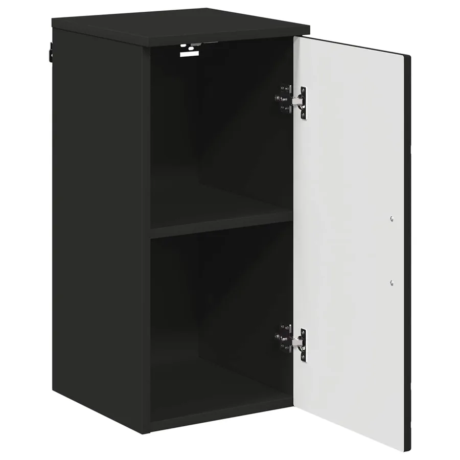 Cabinet de salle de bain Montage mural Noir 30 x 31,5 x 61 cm - 5