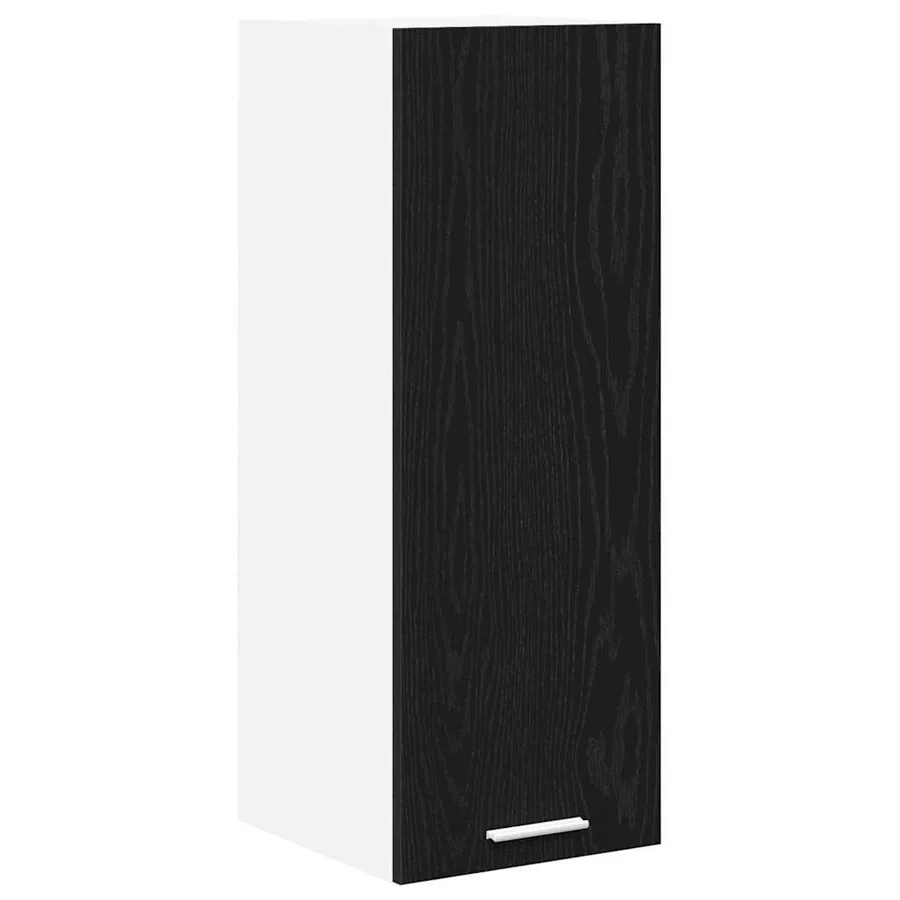 Armoire suspendue Chêne noir et Blanc 30 x 31 x 80 cm - 2