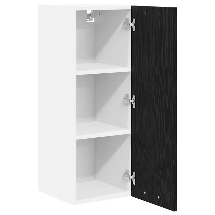 Armoire suspendue Chêne noir et Blanc 30 x 31 x 80 cm - 5