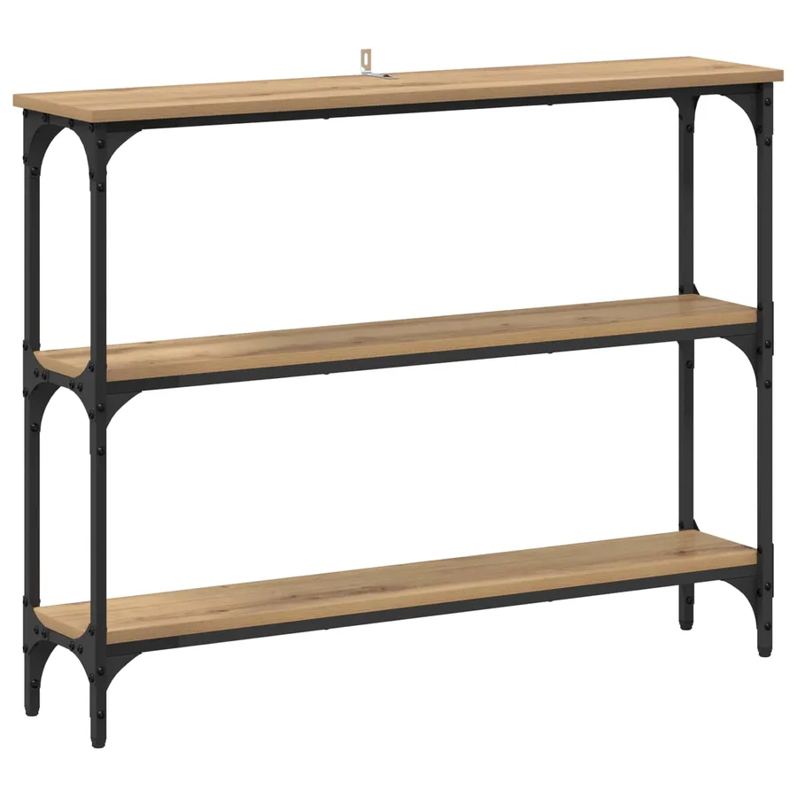 Table console Chêne artisanal 100 x 22,5 x 75 cm - 2