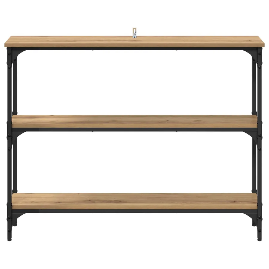 Table console Chêne artisanal 100 x 22,5 x 75 cm - 5
