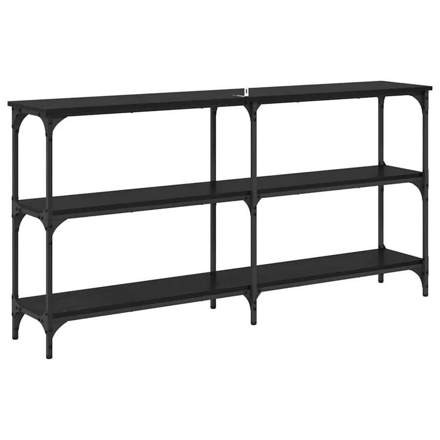 Table console Chêne noir 150 x 29 x 75 cm - 7