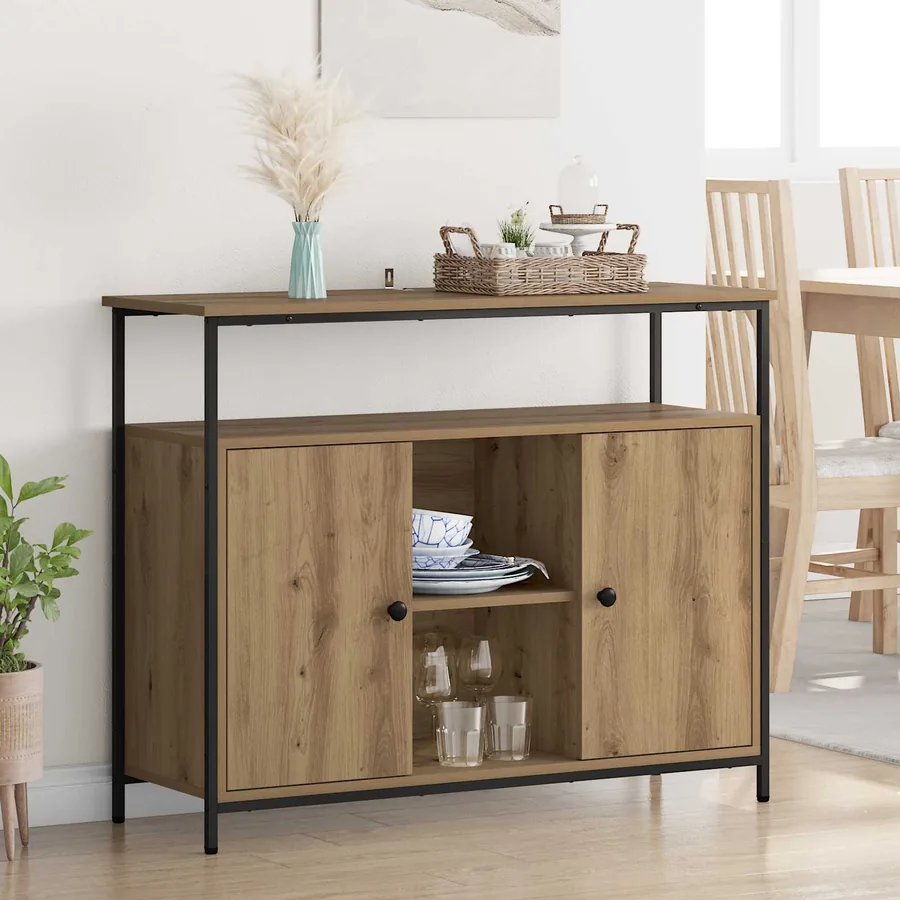 Buffet Chêne artisanal 100 x 35 x 80 cm Bois d'ingénierie