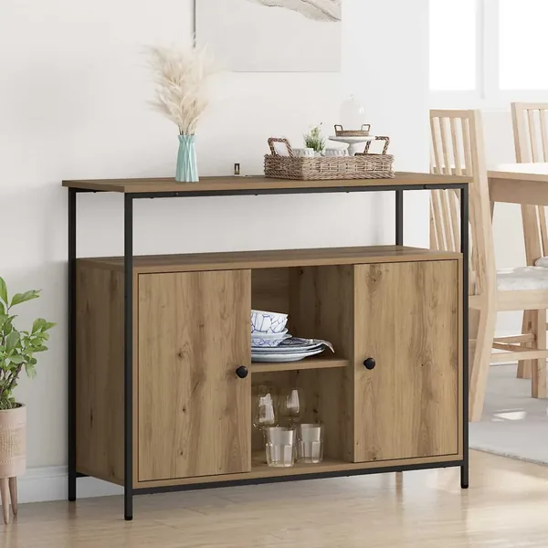 Buffet Chêne artisanal 100 x 35 x 80 cm Bois d'ingénierie