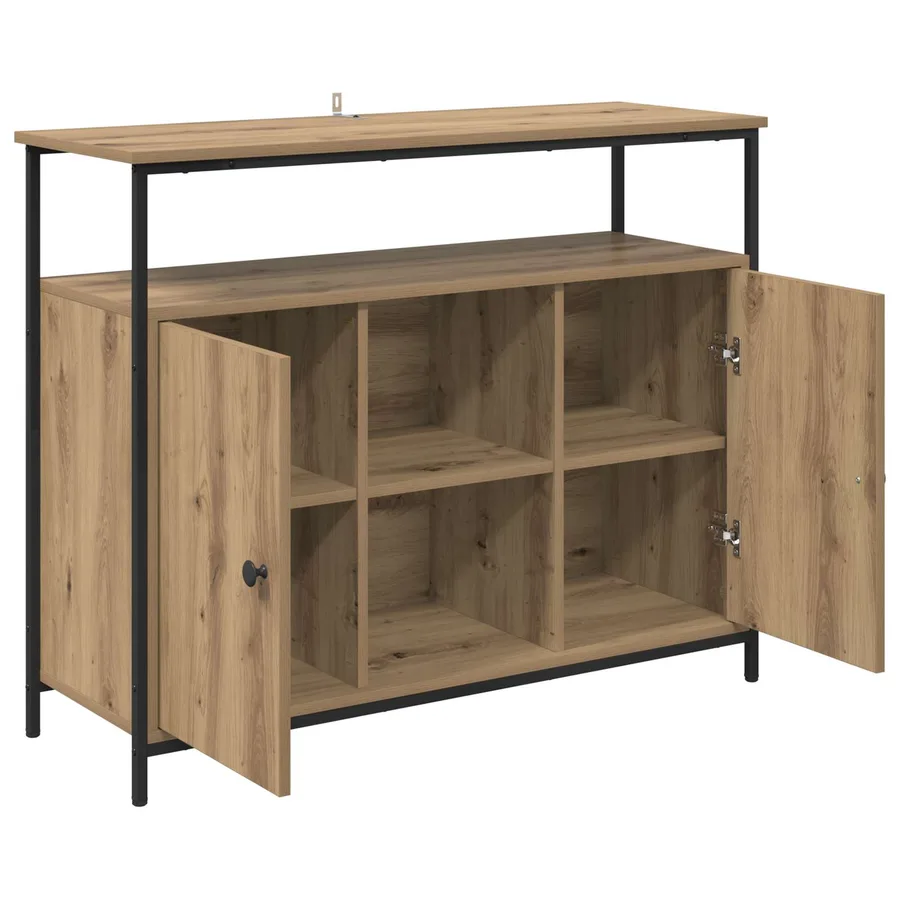 Buffet Chêne artisanal 100 x 35 x 80 cm Bois d'ingénierie - 5