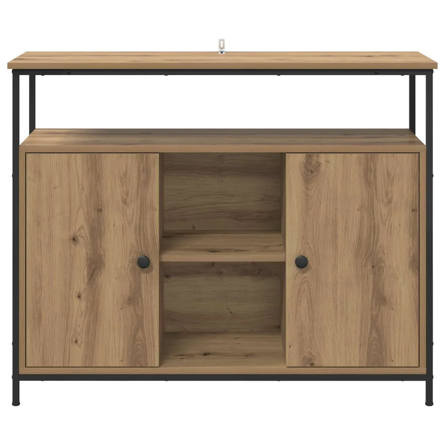 Buffet Chêne artisanal 100 x 35 x 80 cm Bois d'ingénierie - 6