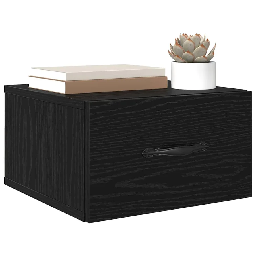 Cabinet de chevet avec tiroir 2 pcs Chêne noir 35 x 35 x 20 cm - 3