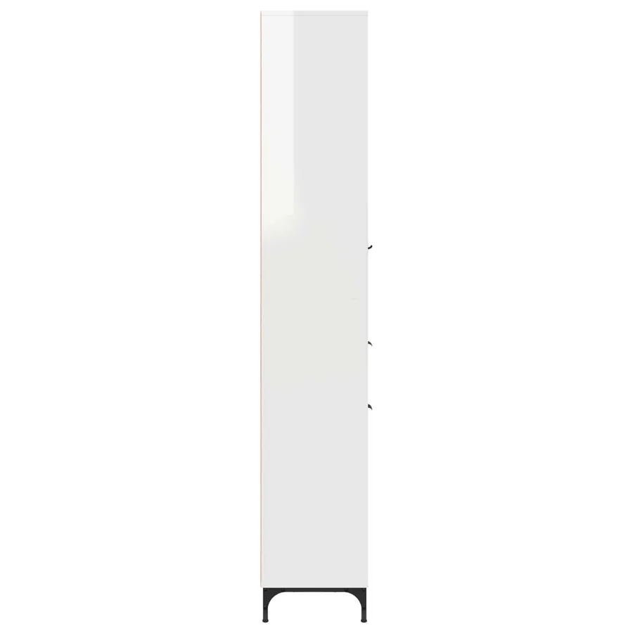 Cabinet de salle de bain Blanc brillant 31,5 x 33 x 190 cm - 7