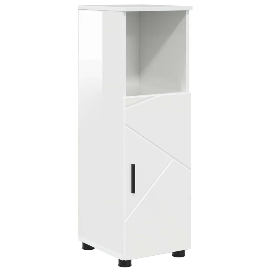 Cabinet de salle de bain Blanc brillant 30 x 35 x 95 cm - 2