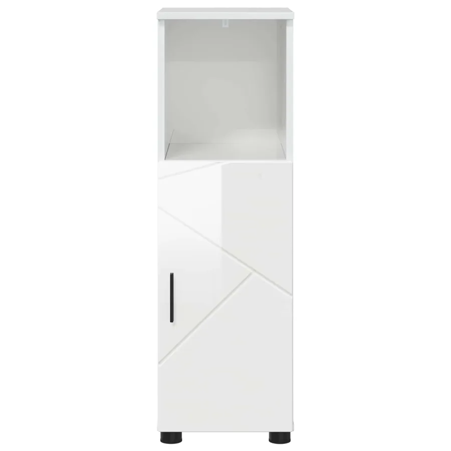Cabinet de salle de bain Blanc brillant 30 x 35 x 95 cm - 6