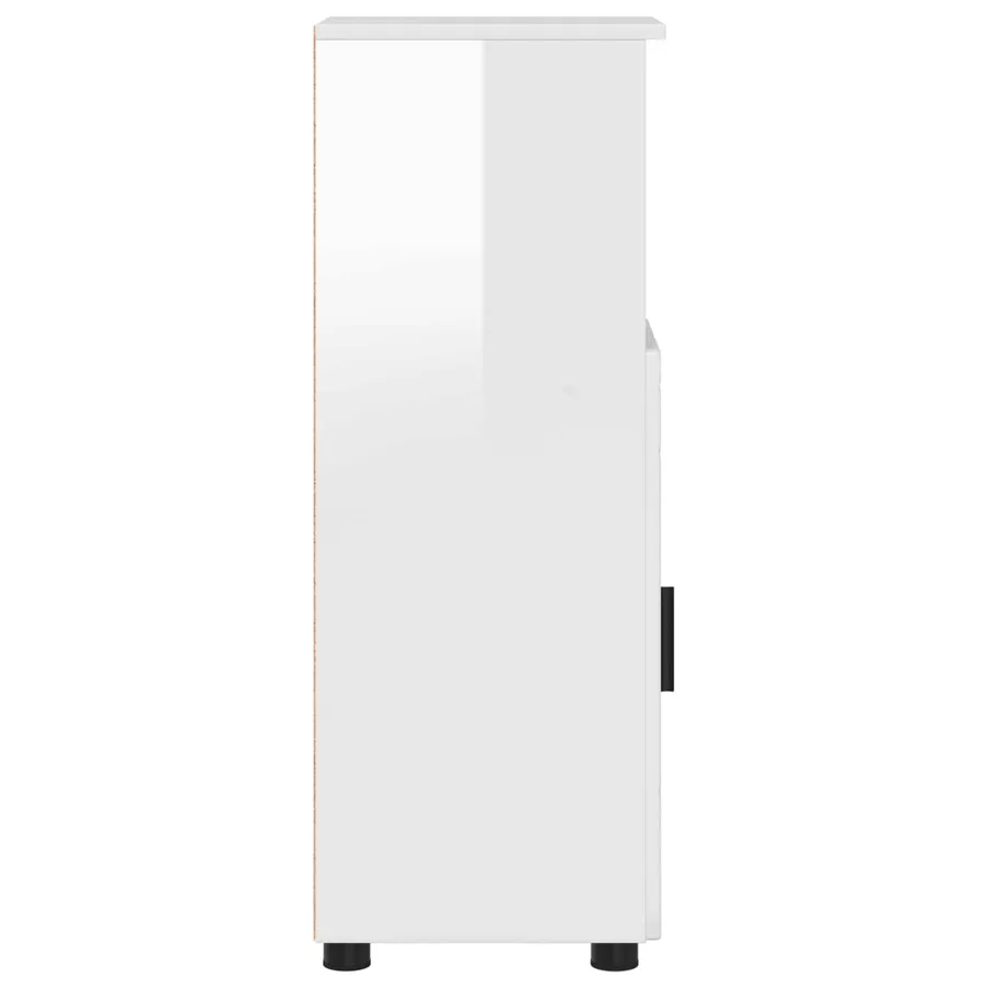 Cabinet de salle de bain Blanc brillant 30 x 35 x 95 cm - 7