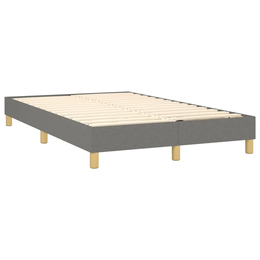 Sommier à lattes de lit et matelas et LED Gris foncé 120x200 cm - 5