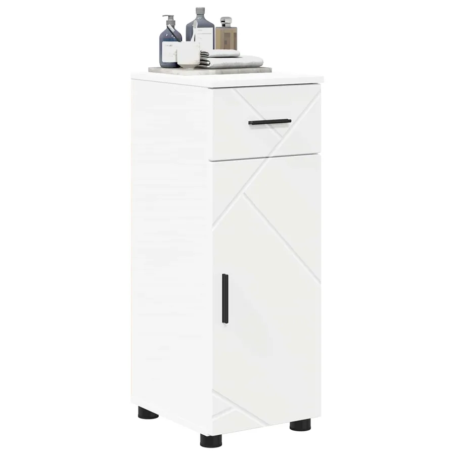 Cabinet de salle de bain avec tiroir Blanc 30 x 35 x 80 cm - 3