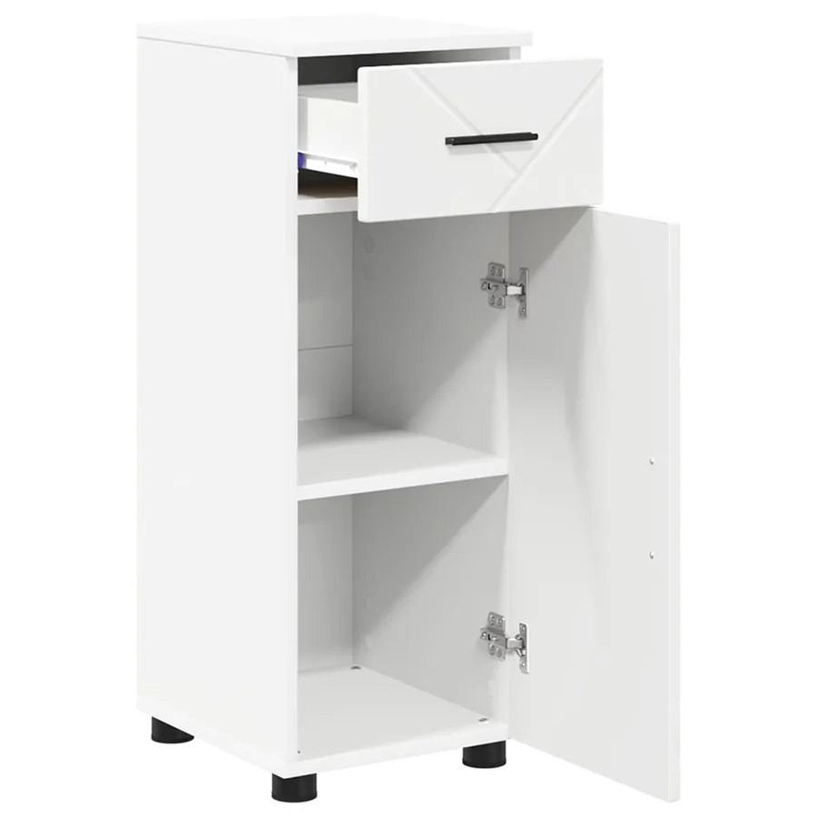 Cabinet de salle de bain avec tiroir Blanc 30 x 35 x 80 cm - 5