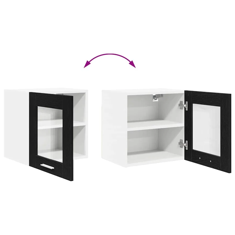 Armoire suspendue Chêne noir 40 x 31 x 40 cm Bois d'ingénierie - 11