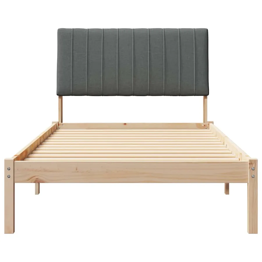 Cadre de lit avec tête de lit Marron 100 x 200 cm Pin massif - 5