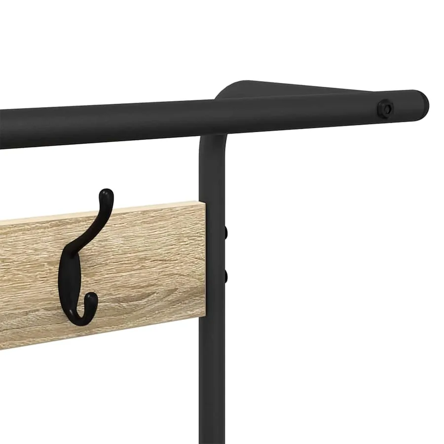 Porte-manteau Chêne Sonoma 75 x 34 x 184 cm Bois d'ingénierie - 9