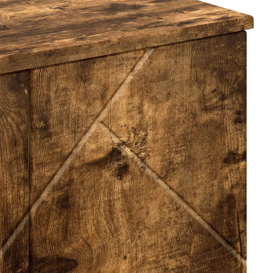 Cabinet de salle de bain avec porte Chêne fumé 61 x 35 x 64 cm - 11