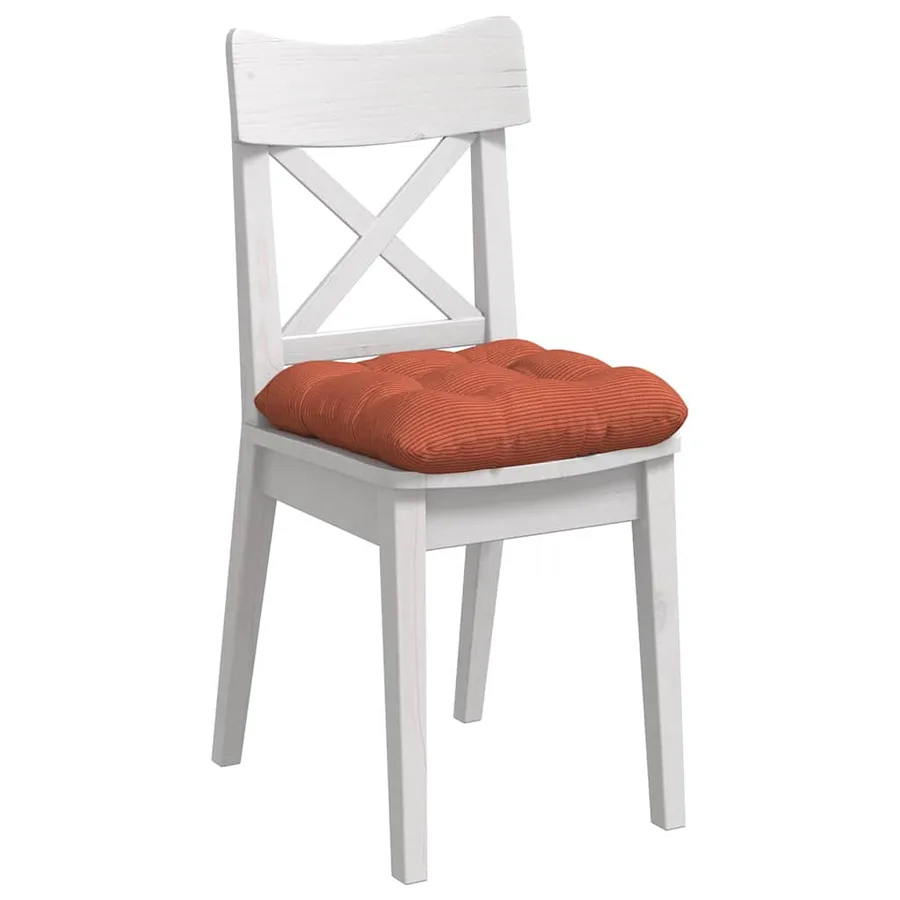 Coussins de siège 4 pcs Rouge orange 45 x 45 cm - 3