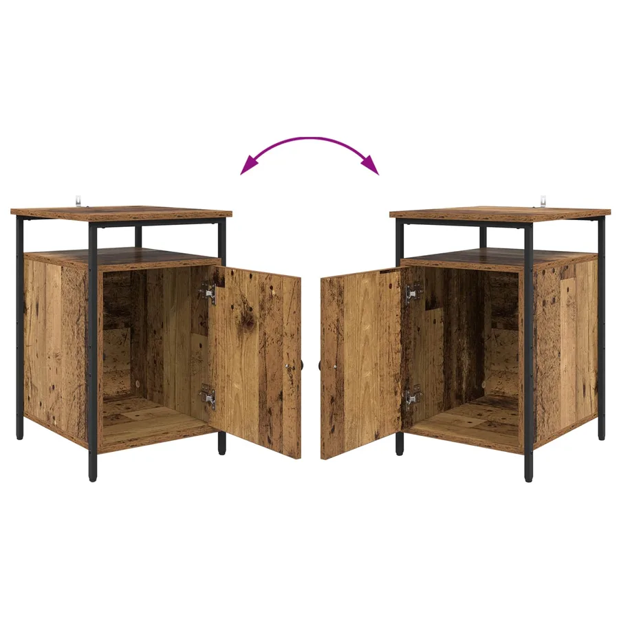 Cabinet de chevet Bois ancien 40 x 42 x 60cm Bois d'ingénierie - 12