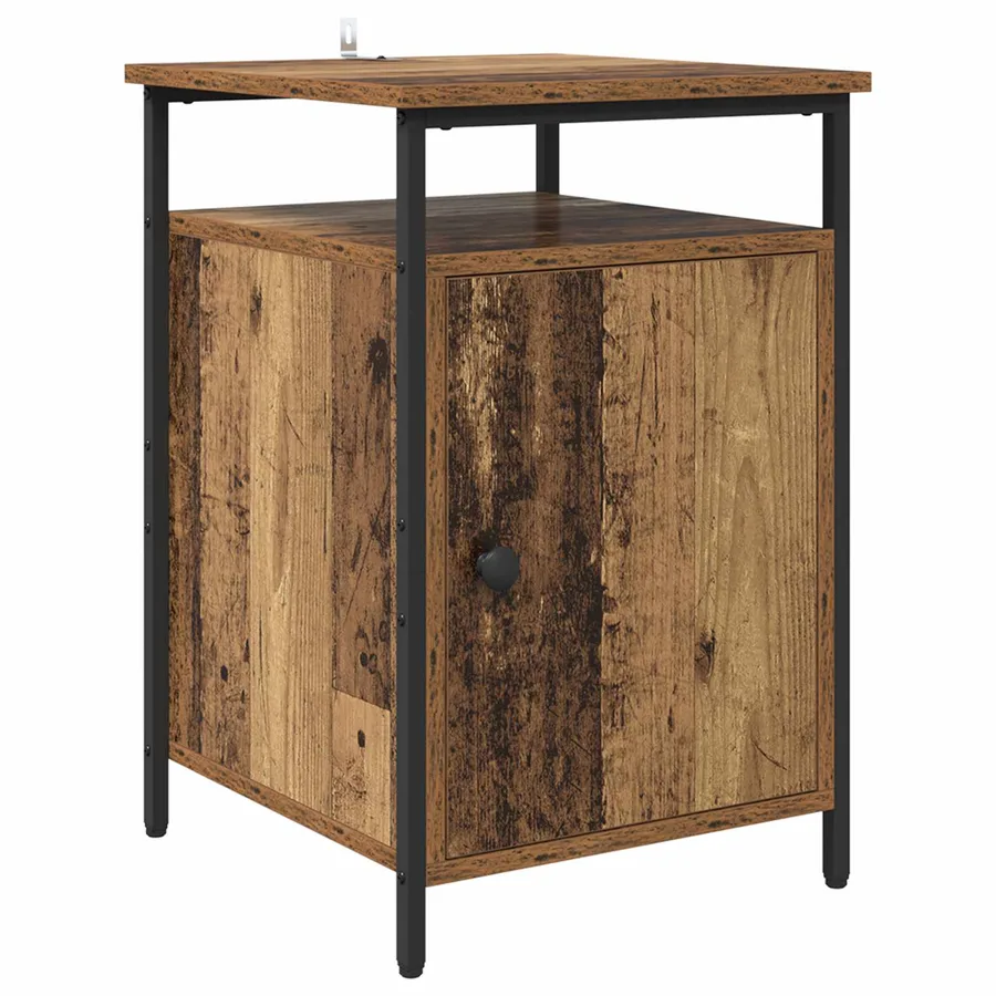 Cabinet de chevet Bois ancien 40 x 42 x 60cm Bois d'ingénierie - 2