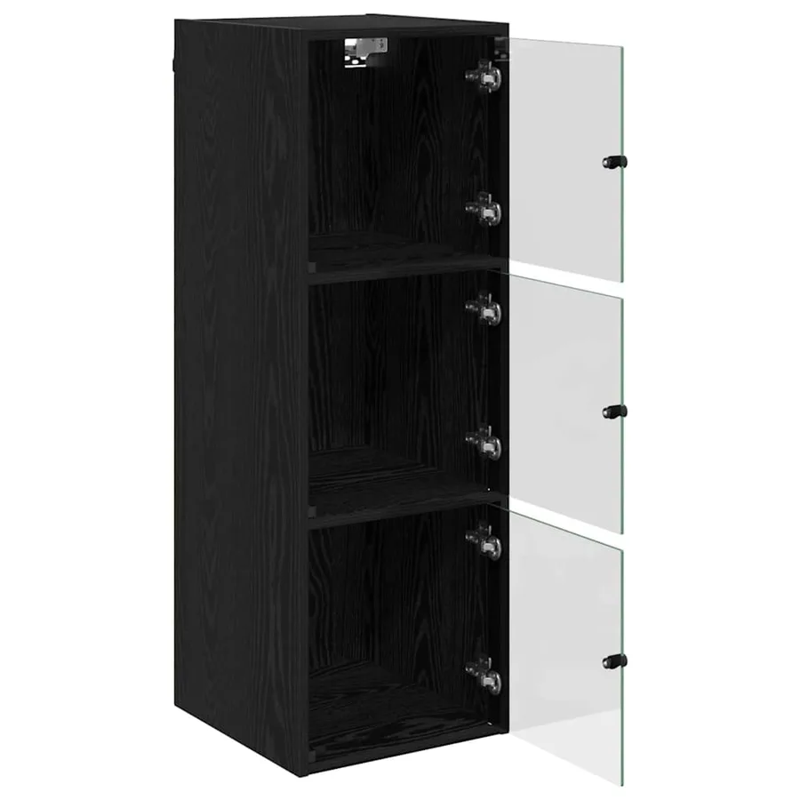 Meuble mural Chêne noir 35 x 37 x 102 cm Bois d'ingénierie - 5