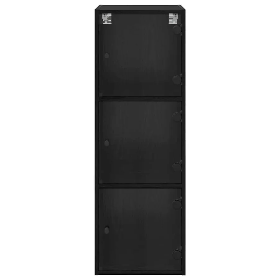 Meuble mural Chêne noir 35 x 37 x 102 cm Bois d'ingénierie - 6