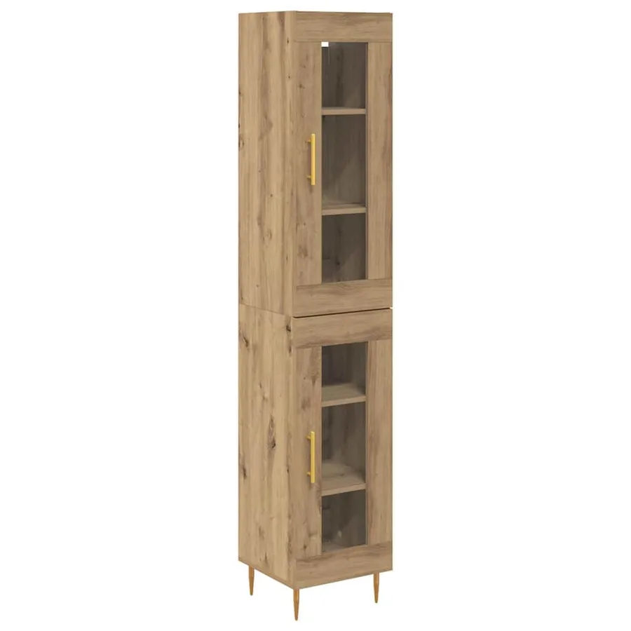 Haut Armoire 2 pcs Chêne artisanal 34,5 x 34 x 180 cm - 2