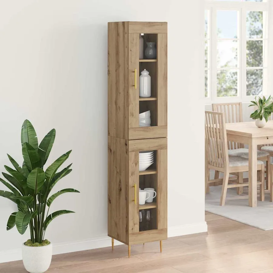 Haut Armoire 2 pcs Chêne artisanal 34,5 x 34 x 180 cm - 4
