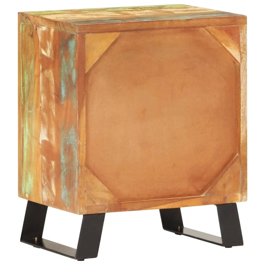 Table de chevet 40 x 30 x 50 cm Bois de récupération massif - 5
