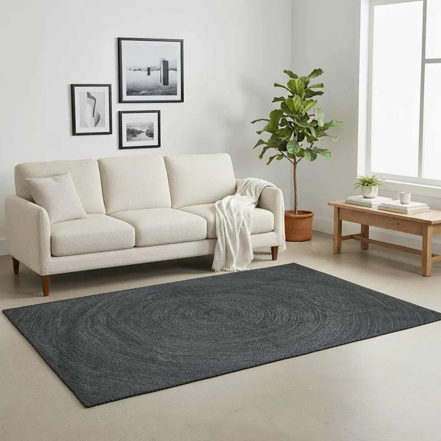 Tapis de surface Gris foncé 200 x 290 cm Jute - 2