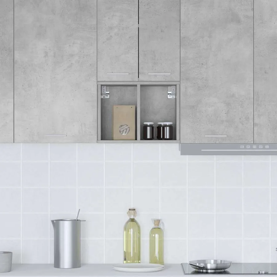Armoire suspendue avec stockage Gris béton 30 x 29,5 x 40 cm - 4