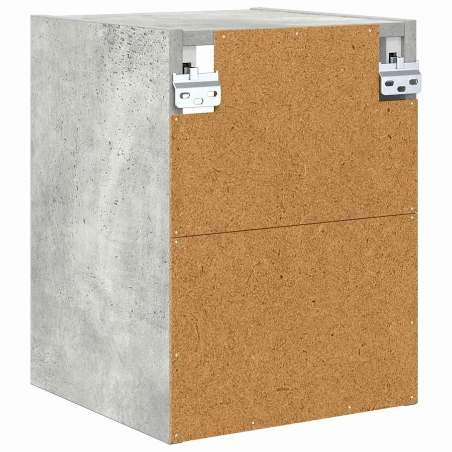 Armoire suspendue avec stockage Gris béton 30 x 29,5 x 40 cm - 7