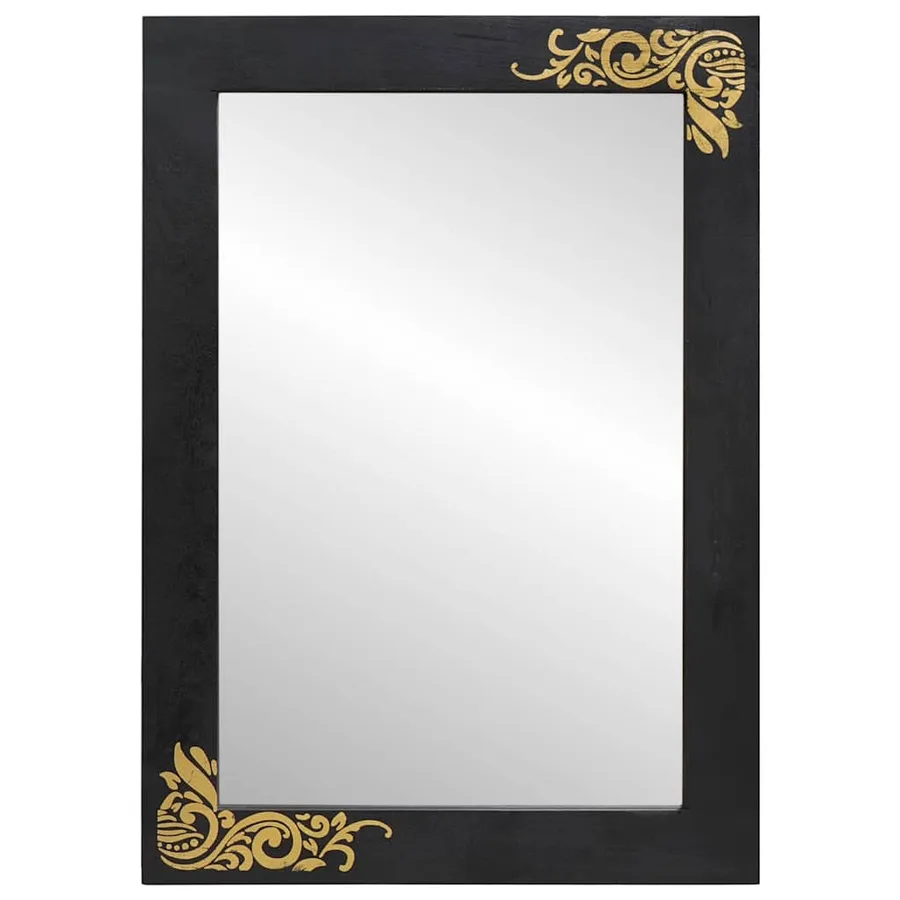 Miroir de salle de bain Noir et argent 70 x 50 x 2,5 cm - 2