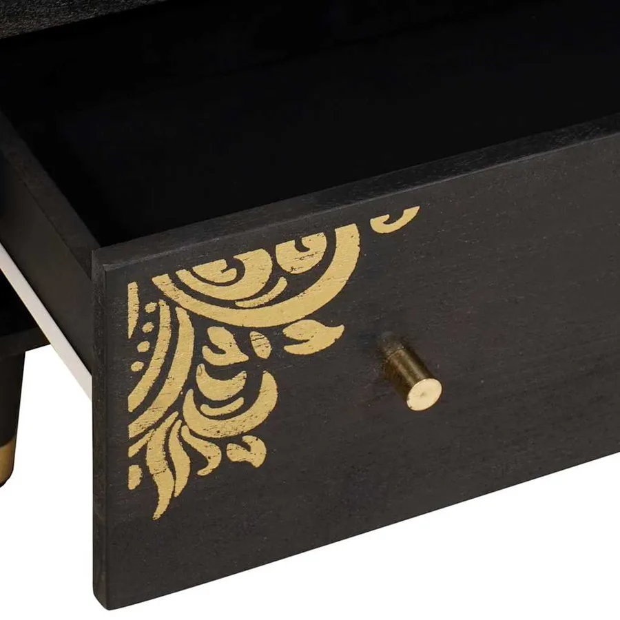 Ensemble de Meubles de Salle de Bain avec tiroir 3 pcs Noir - 9