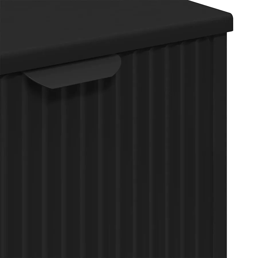 Meuble de Lavabo de Salle de Bain Noir 60,5 x 33,5 x 61 cm - 11