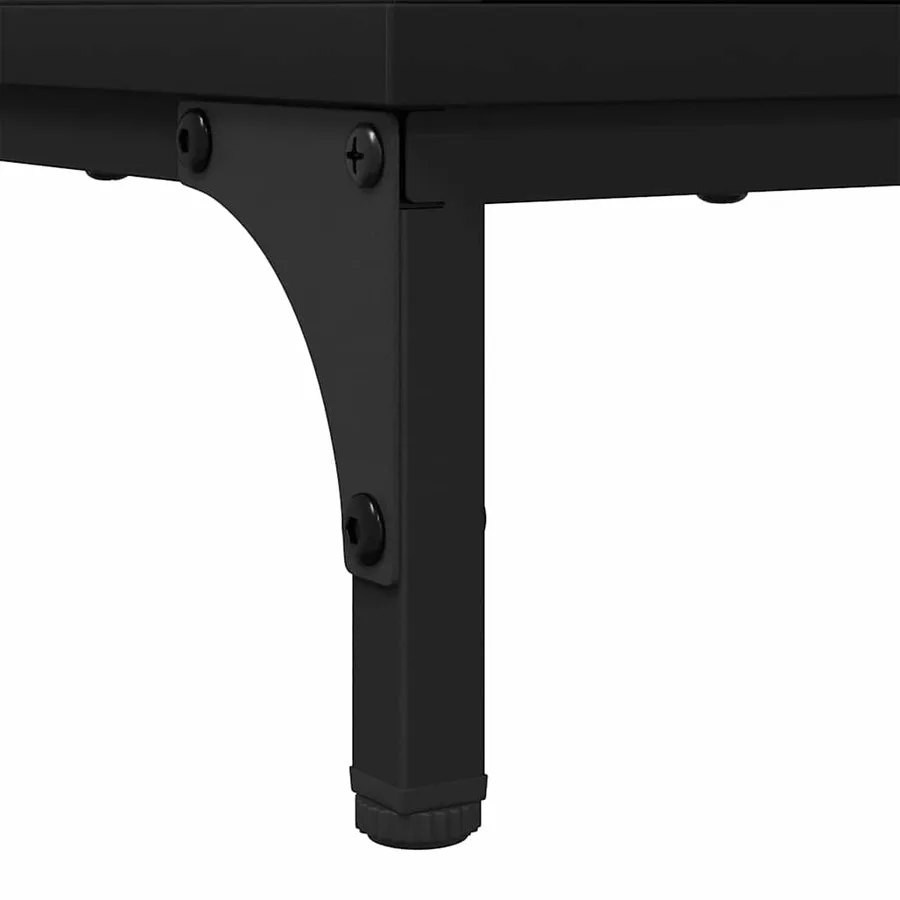 Meuble de Lavabo de Salle de Bain Noir 60,5 x 33,5 x 61 cm - 8
