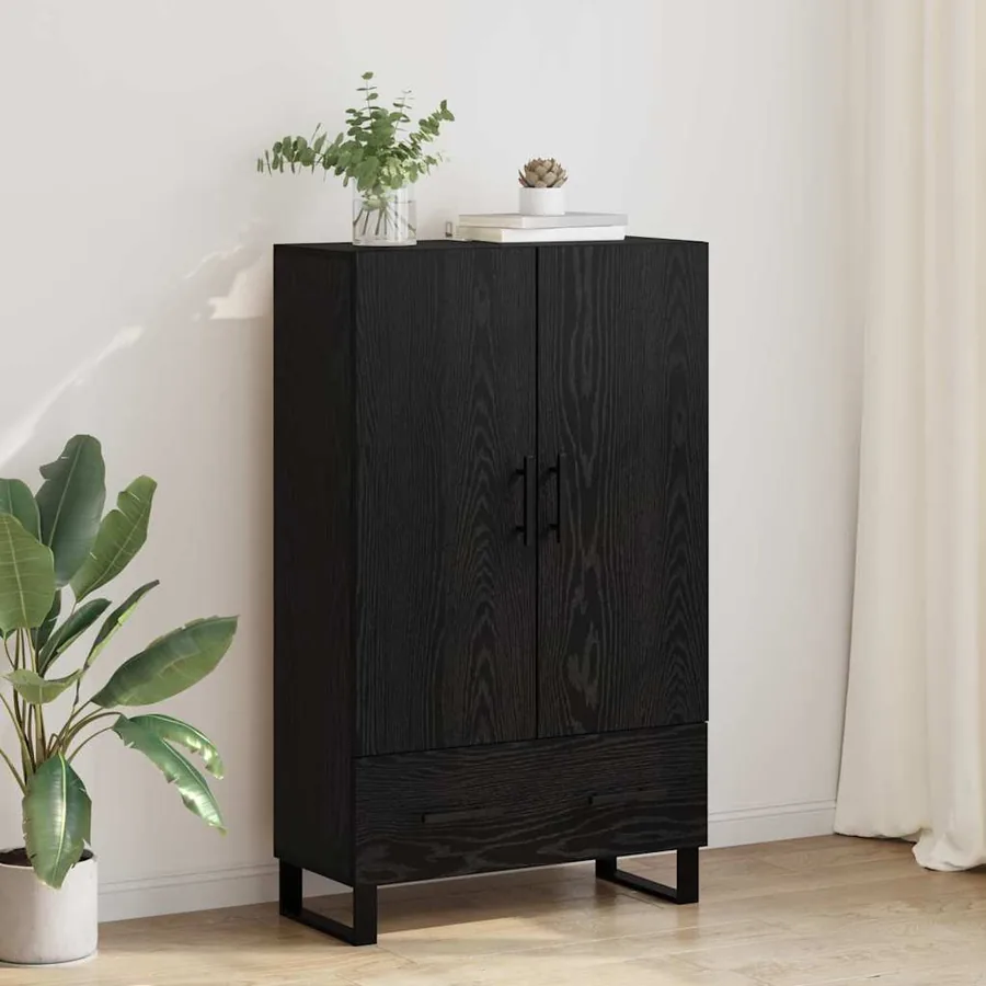 Haut Armoire Chêne noir 69,5 x 30 x 115 cm Bois d'ingénierie